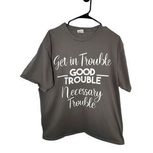Port And Company Grey Graphic Short Sleeve T-Shirt With Quote